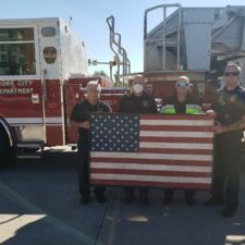 9 Finished flag with 1st responders